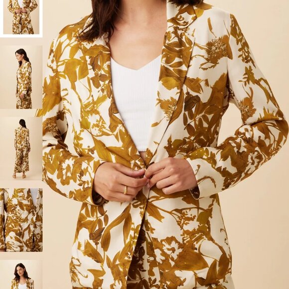 Amour Vert Tobie Blazer Pasadena Gold - Picture 2 of 8